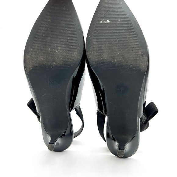 Anthropologie Black Slingback Heels - Picture 7 of 8